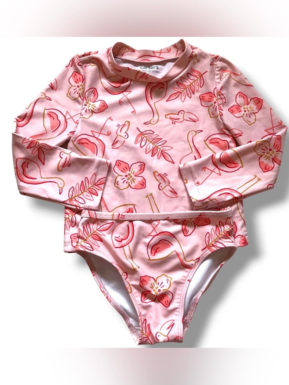 Carter's Pink Flamingo Toddler Girl 2 piece Swim Set size 2T